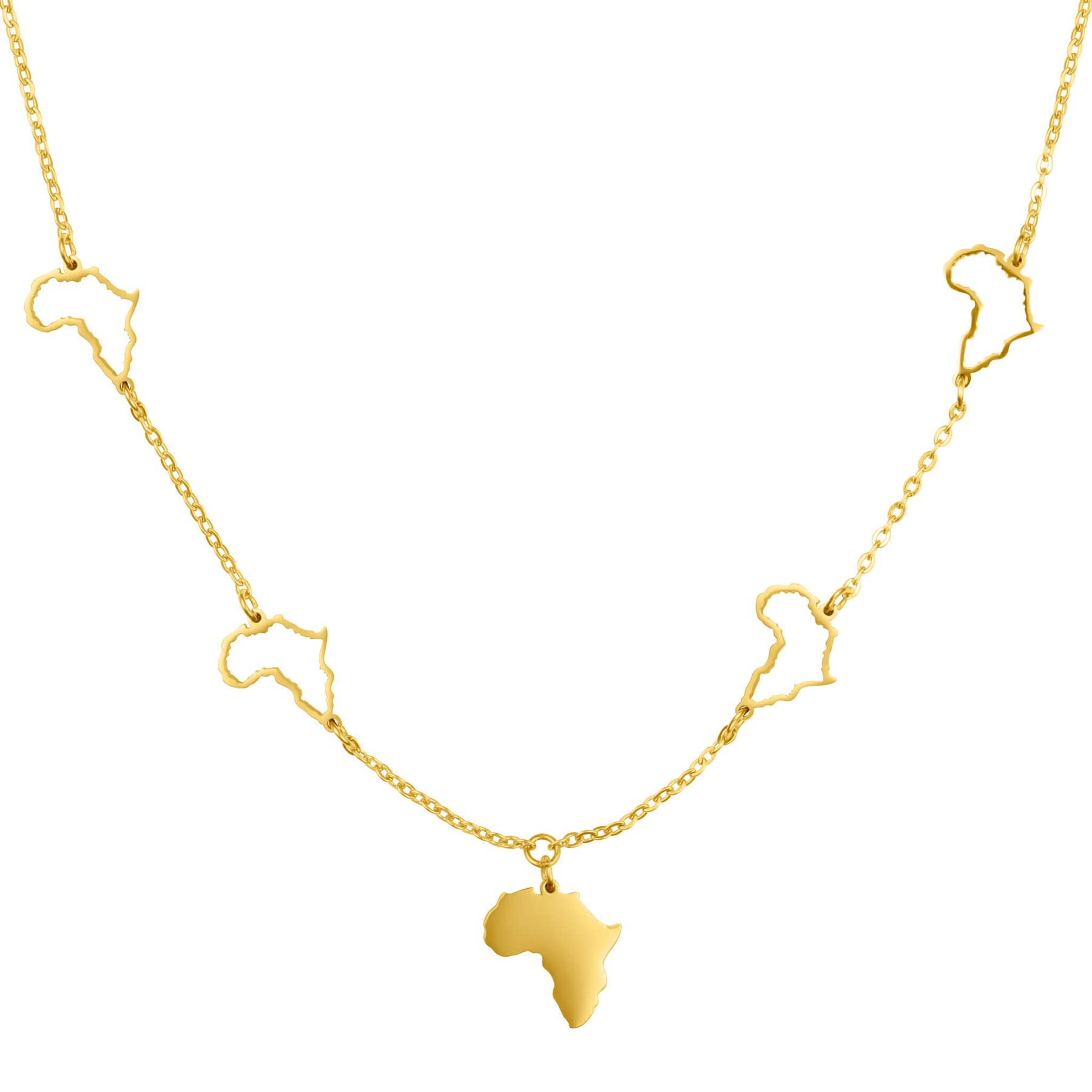 Africa 5-Map Necklace | Women