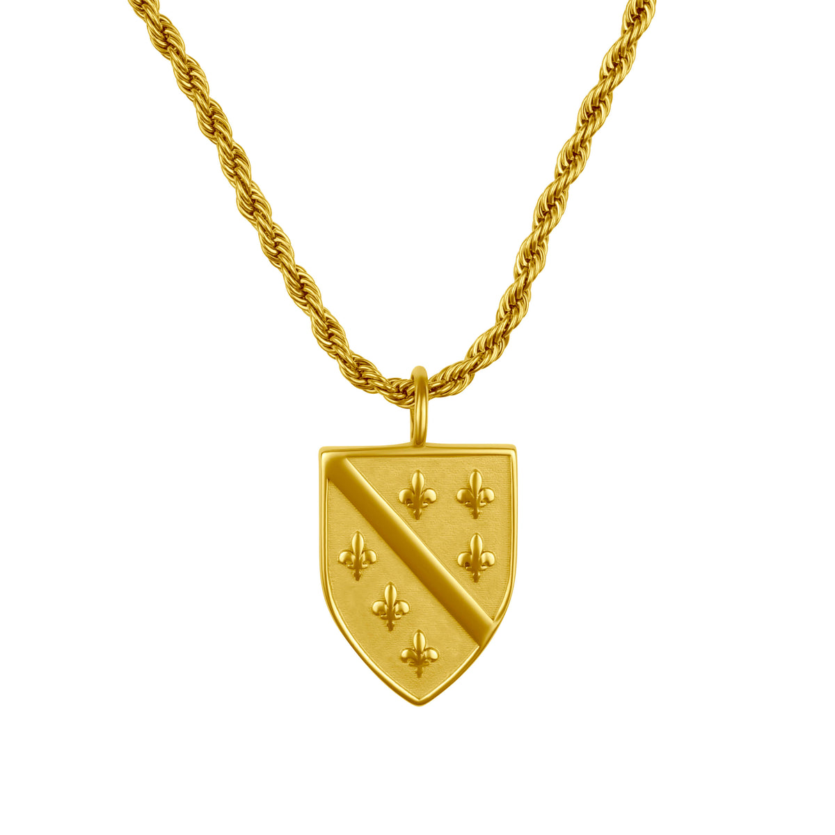 Bosnia Shield Necklace V2 | Men - Stainless Steel