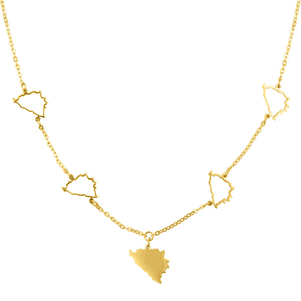 Bosnia 5-Map Necklace | Women