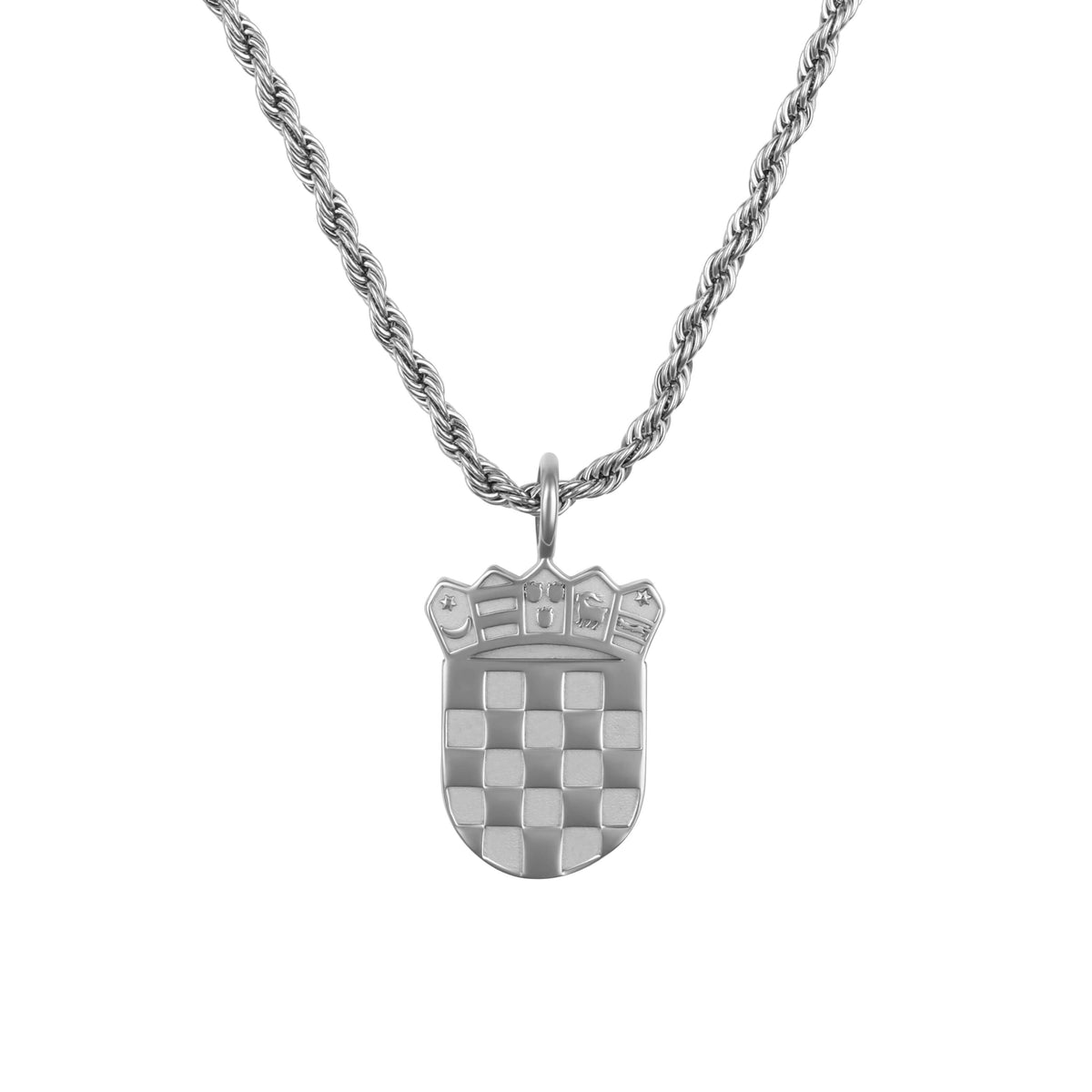 Croatia Shield Necklace V2 | Men - Stainless Steel