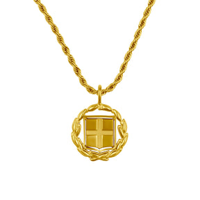 Griechenland Wappen Kette V2 | Herren - Edelstahl