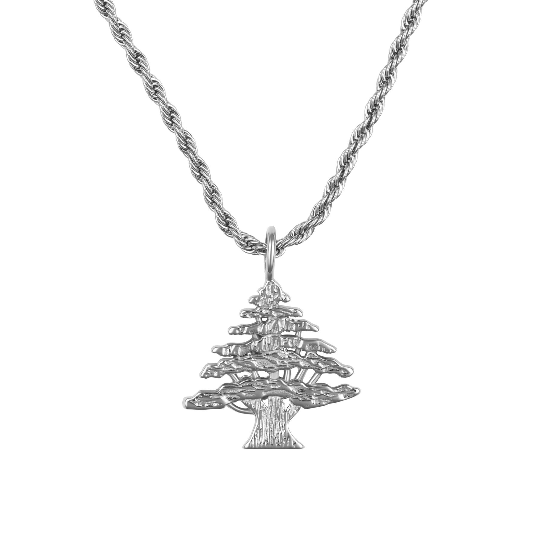 Lebanon Cedar Necklace V2 | Men - Stainless Steel