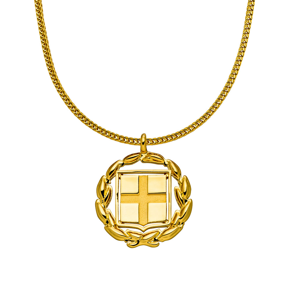 Men's Greek orders Cross Disc Necklace